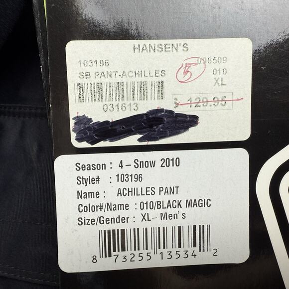 Sessions Achilles Snowboard Pants Supreme Recco Waterproof Black Men Size XL NWT - Picture 8 of 16
